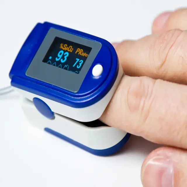 Finger Pulse Oximeter QC Pass Check O2 Level at Home